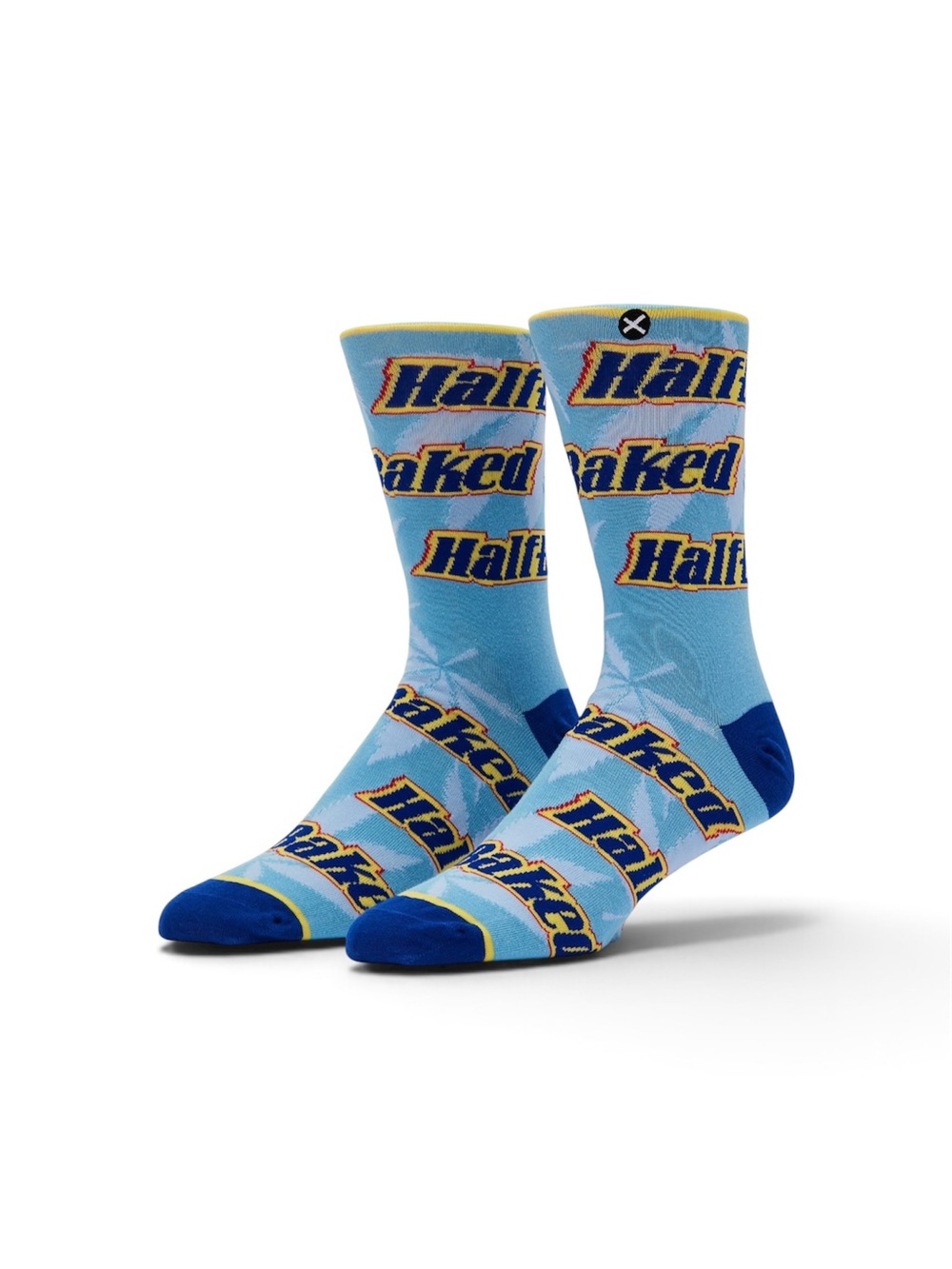 MENS ODD SOX HALF BAKED LEAVES CREW SOCKS